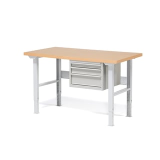 Paket: Arbetsbänk, 1500x800 mm, 3-lådig hurts