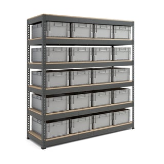 Komplett hylla, 20 backar