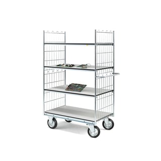 ESD Hyllvagn, 4 hyllplan, 1190x650x1730 mm