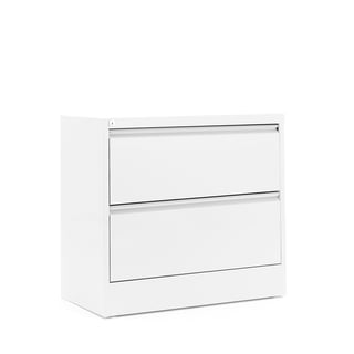 Flankskåp, A4, 2 lådor, vit