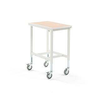 Rullbord, 400x600 mm, exkl underhylla, höjd: 720-1000 mm