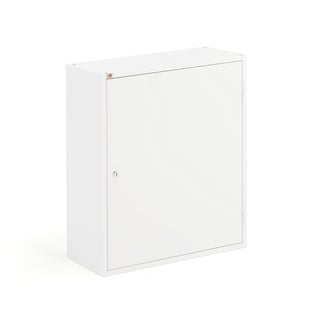 Oppbevaringsskap i stål, H800 B660 D275 mm, hvit