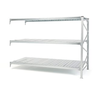 Universalställ påbyggnadssektion 2000x2705x1200 mm med 3 st plåthyllor