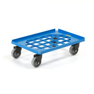 Plasttralle av ABS-plast, kapasitet: 250 kg, 620x420 mm