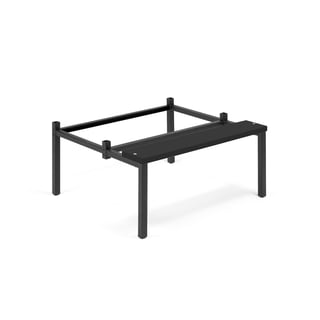 Benkestativ til garderobeskap, 900 mm, svart