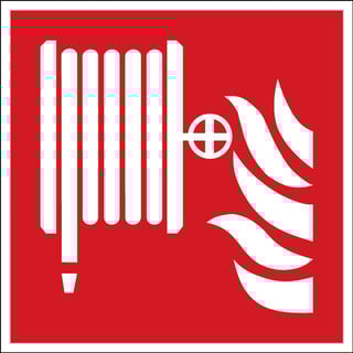 Skilt, brannslange, selvklebende polyester, 200x200 mm