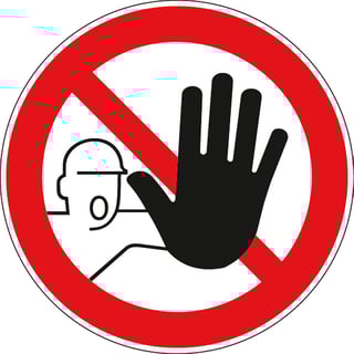 Skilt, uvedkommende ingen adgang, aluminium, Ø 200 mm