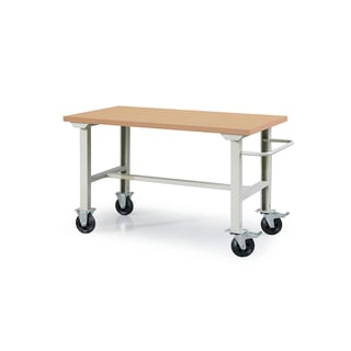 Arbetsbänk på hjul, 1500x800 mm, härdad board