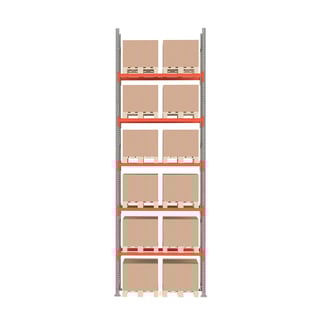 Pallereol, grunnseksjon, 12 paller, H6000 B1850 D1100 mm