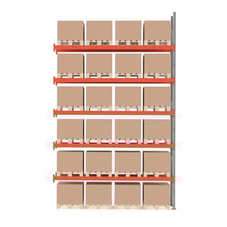 Pallereol, påbyggseksjon, 24 paller, H6000 B3600 D1100 mm