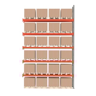 Pallereol, påbyggseksjon, 24 paller, H6000 B3600 D1100 mm