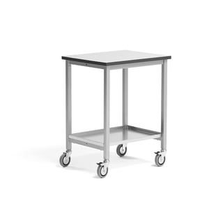 Rullbord, 600x500x800 mm, ljusgrå