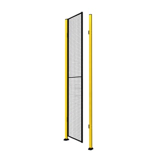 Slagportssektion, inklusive stolpar och nät, utan karmrör, 2300x900 mm