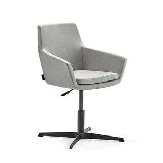 Konferensstol, svart, silvergrå