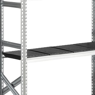 Hyllplan till hyllställ, plast, 1200x400 mm, svart