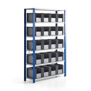 Komplett hylla, 20 backar, 2100x1365x400 mm