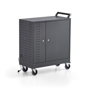 Mobilt laddskåp, för läsplattor, 835x760x350 mm, mörkgrå