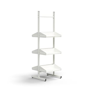 Skohylle, grunnseksjon, gulvstående, 6 skohyller, H1800 B600 D600 mm, hvit