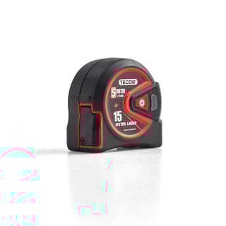 Måttband, 5 meter, med laser avståndsmätare
