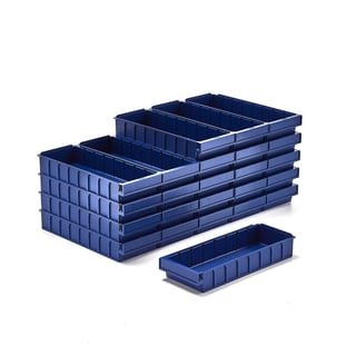 Lagerlåda, 500x188x80 mm, blå, 24-pack
