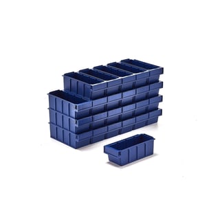 Lagerskuff, L300 B115 H100, blå, 24-pk.