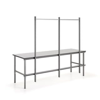 Påbyggingsramme med 3 stolper til manuelt bord, L2500 mm