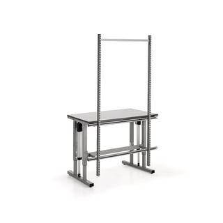 Påbyggingsramme med 2 stolper til elbord, L1200 B600 mm