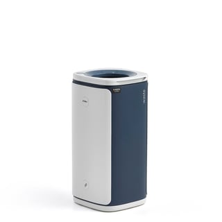 Källsorteringskärl, övrigt avfall, 60 liter, grå/blå, grått lock