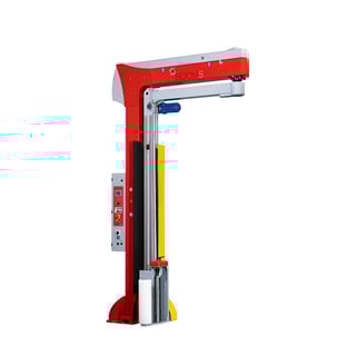 Sträckfilmsmaskin vertikal med roterande arm, elektromagnetisk broms