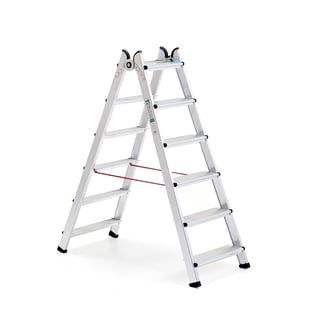 Dobbel trappestige, 6 trinn, H1410 mm