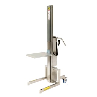 Løftevogn, rustfri, maks 200 kg, løftehøyde: 1570 mm