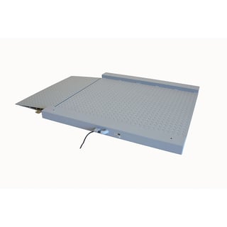 Genomfartsvåg inkl. display, 1500 kg, viktdelning 0,5 kg, 1250x1060x45 mm, lackerad, typgodkänd
