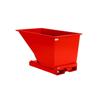 Tippcontainer, 600 liter, rød