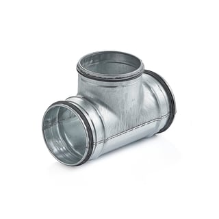 T-rör, till ventilationsrör, Ø 100 mm, galvaniserat