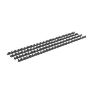 Stolpe, 2432 mm, 4-pack, mörkgrå