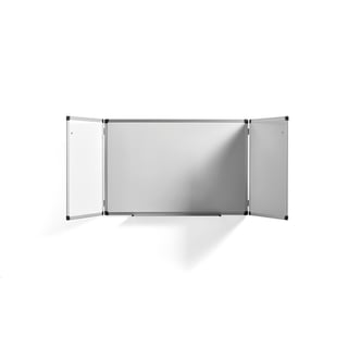 Whiteboard, 3-delt, H600 B900–1800 mm