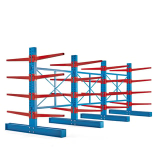 Dubbel grenställskombination, 4 dubbelpelare, 32 st 1000 mm armar, 16000 kg