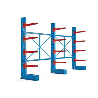 Enkel grenställskombination, 3 enkelpelare + 12 st 600 mm armar, 6000 kg