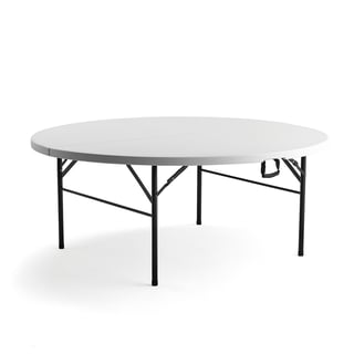 Bord, sammenleggbart, Ø1830 H740 mm, svart stativ