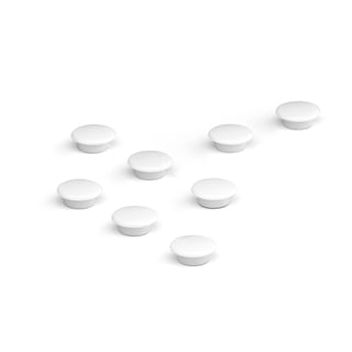 Magneter, 8-pk, 20 mm, hvit