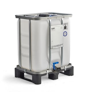 IBC-behållare med plastpall, 300 liter