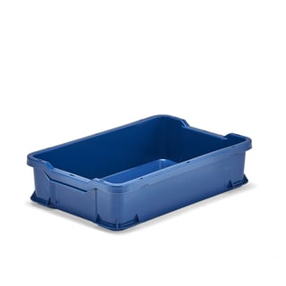 Plastbakk, 24 l, L600 B400 H145 mm, blå