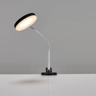 Bordlampe, LED, bordfeste, svart