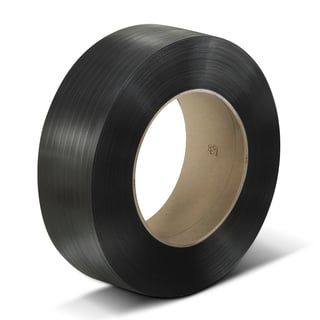 PP-bånd for maskin, 12x0,63 mm, 3000 m, innerdiam. 200 mm, 2stk/pk, svart