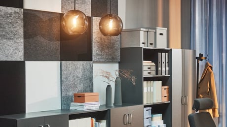 Veggabsorbenter fra Cowab på kontor. Foto