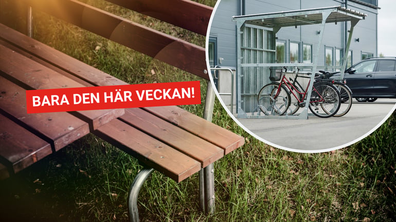 Cykelparkering och utemöbler från Cowab