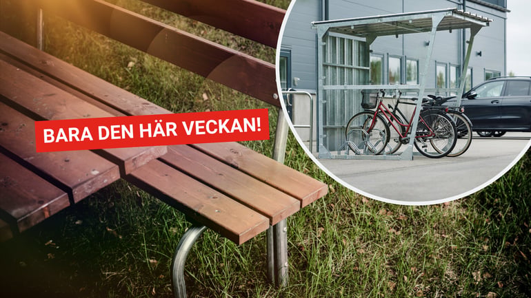 Cykelparkering och utemöbler från Cowab
