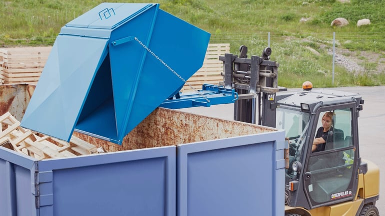 Tippcontainer, landbruk, Cowab