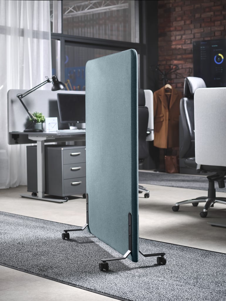 Skjermvegg fra Cowab på kontor. Foto