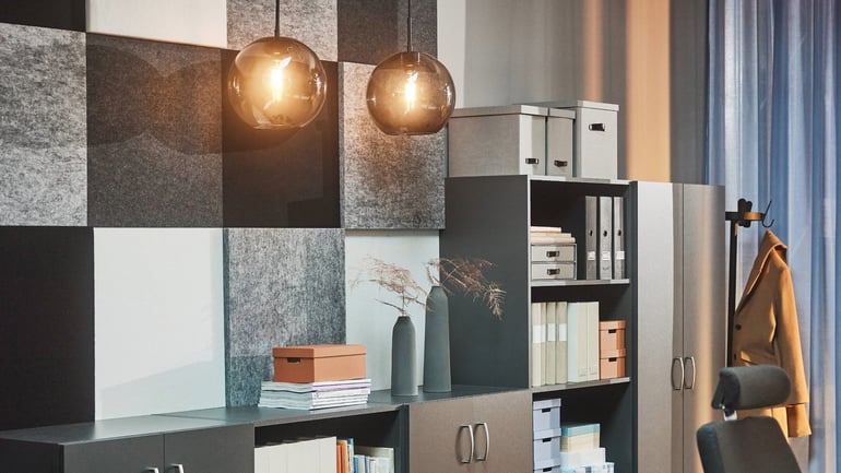 Veggabsorbenter fra Cowab på kontor. Foto